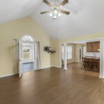 Open kitchen with eat-in breakfast area and spacious living room layout with great natural sunlight.